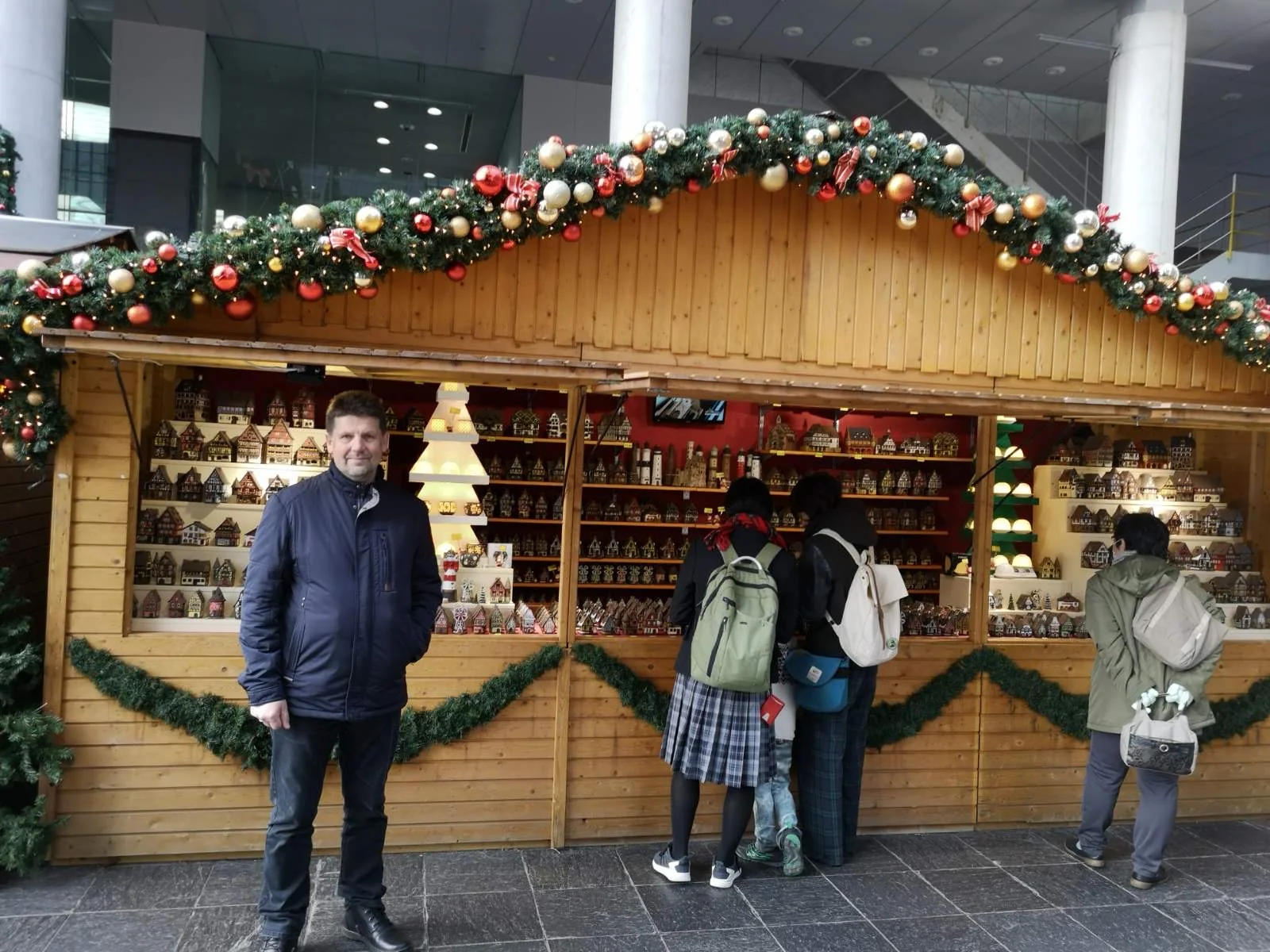 VILIUS owner Vilius Jodokas at the Christmas market stand in Osaka